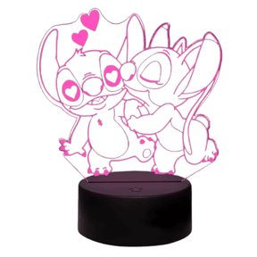 Luminária 3D em LED do Stitch