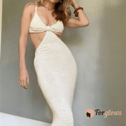 Vestido Feminino Longo Cavado Raquel Forglows