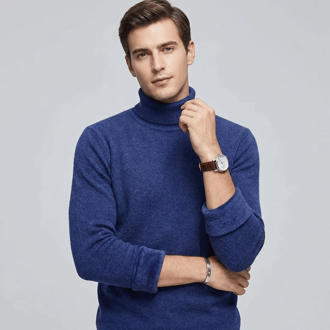 Suéter Masculino com Pelúcia e Gola Alta Forglows