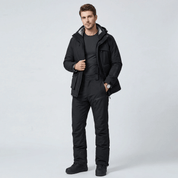 Conjunto de Casaco e Calça com Suspensório Masculino para Neve Forglows