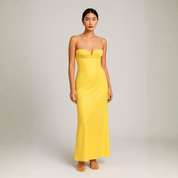 Vestido Feminino Longo Acetinado Forglows