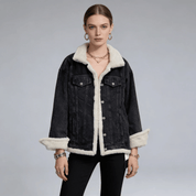 Jaqueta Feminina Jeans Peluciada Forglows