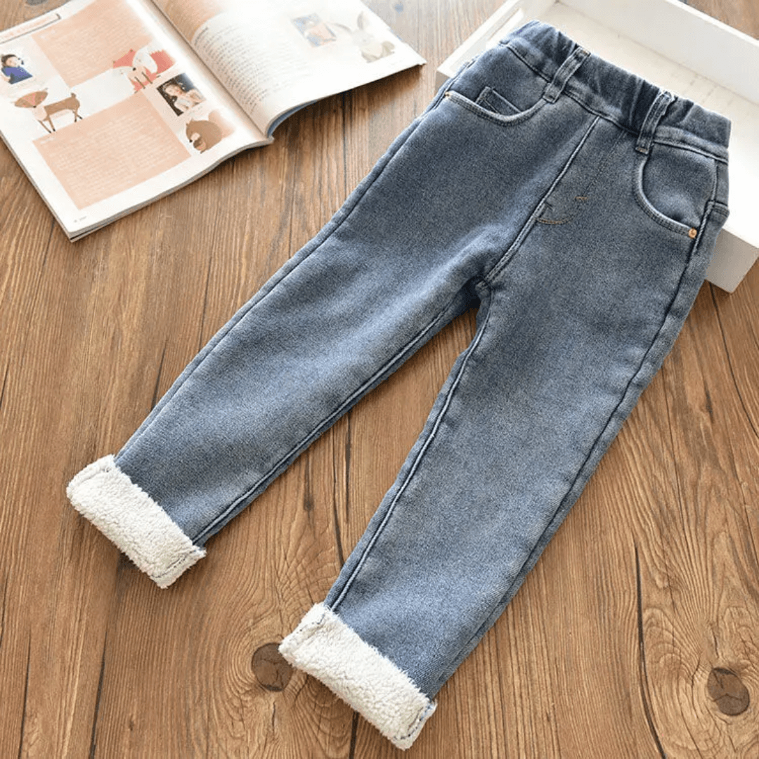 Calça Infantil Jeans Com Pelúcia Forglows