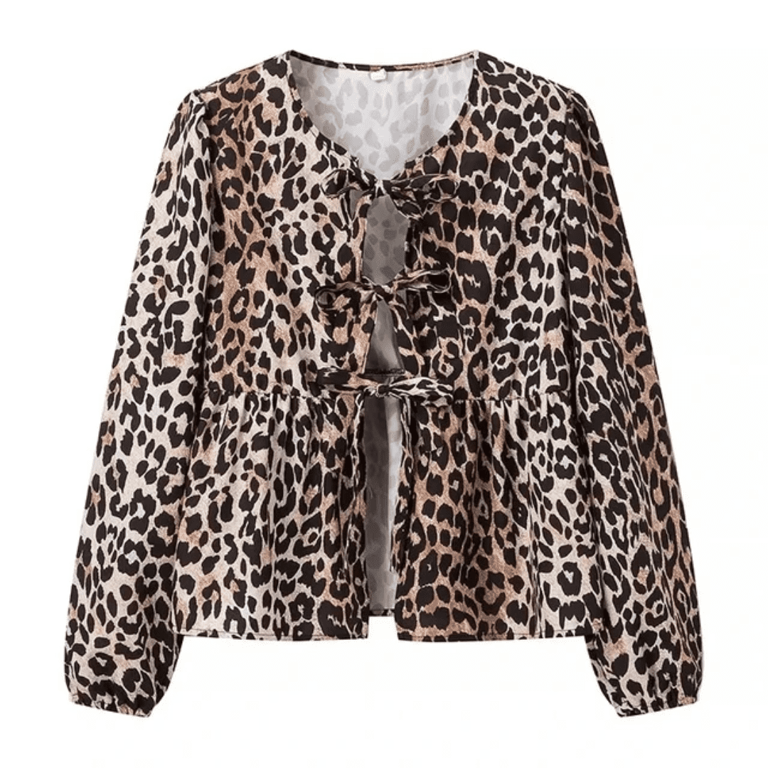 Blusa Feminina Bata com Amarração Manga Comprida Luna Forglows
