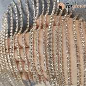 Short Feminino Jeans com Franja de Strass Fly Forglows