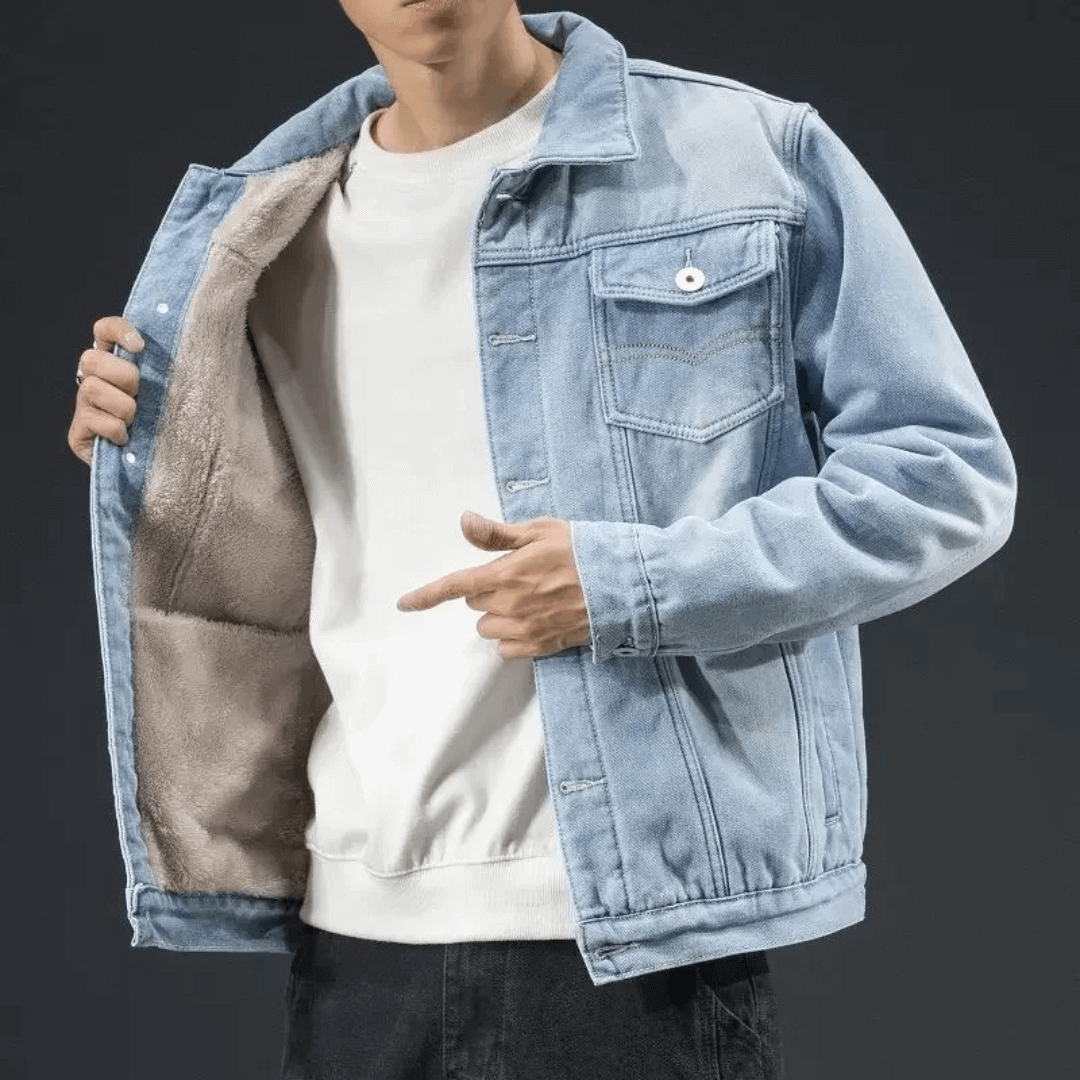 Jaqueta Jeans Masculina Peluciada Forglows