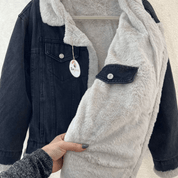 Jaqueta Feminina Jeans Peluciada Forglows