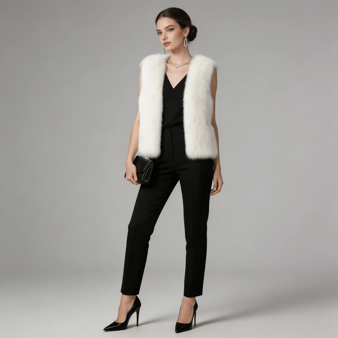 Colete Feminino de Pele Munique Forglows