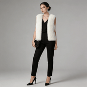 Colete Feminino de Pele Munique Forglows