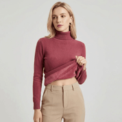 Suéter Feminino Gola Alta Peluciado Forglows