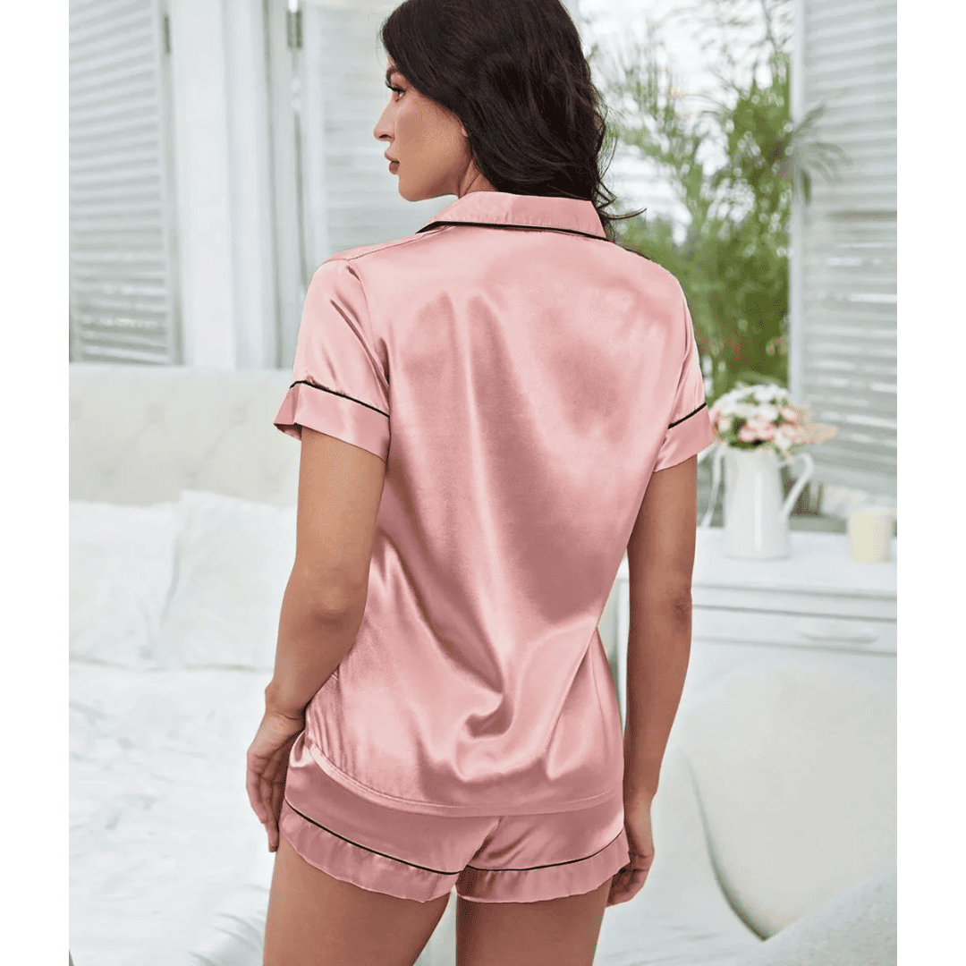 Conjunto de Pijama Feminino em Seda Forglows