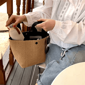 Bolsa de Palha com Alça de Nylon