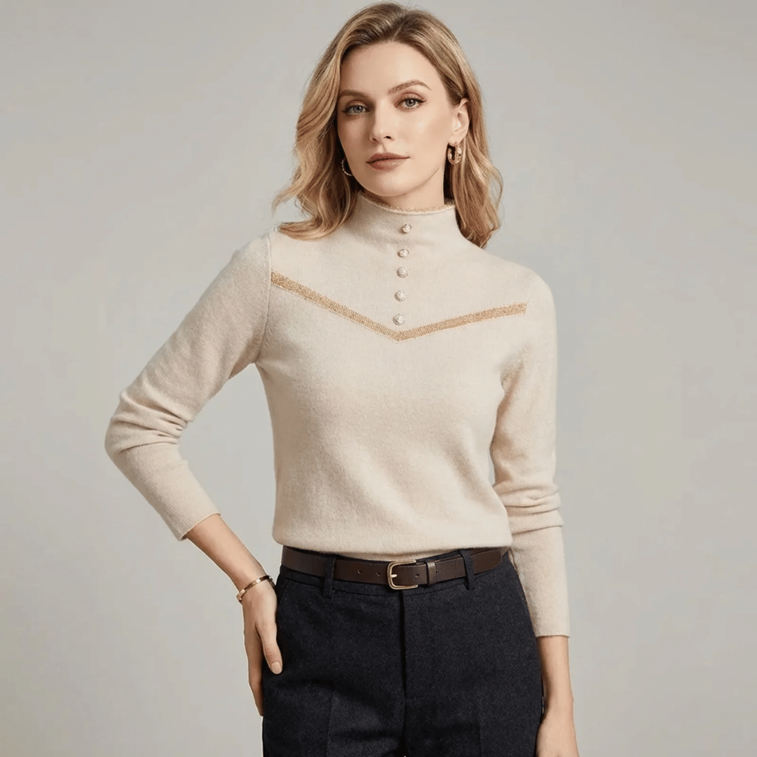 Suéter Feminino Peluciado com Botões Diana Forglows