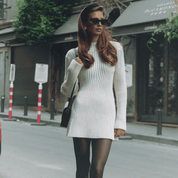 Vestido Feminino de Tricot Canelado Forglows