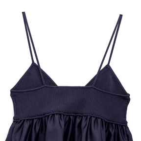 Blusa Feminina de Alcinha Detalhe em Tricot