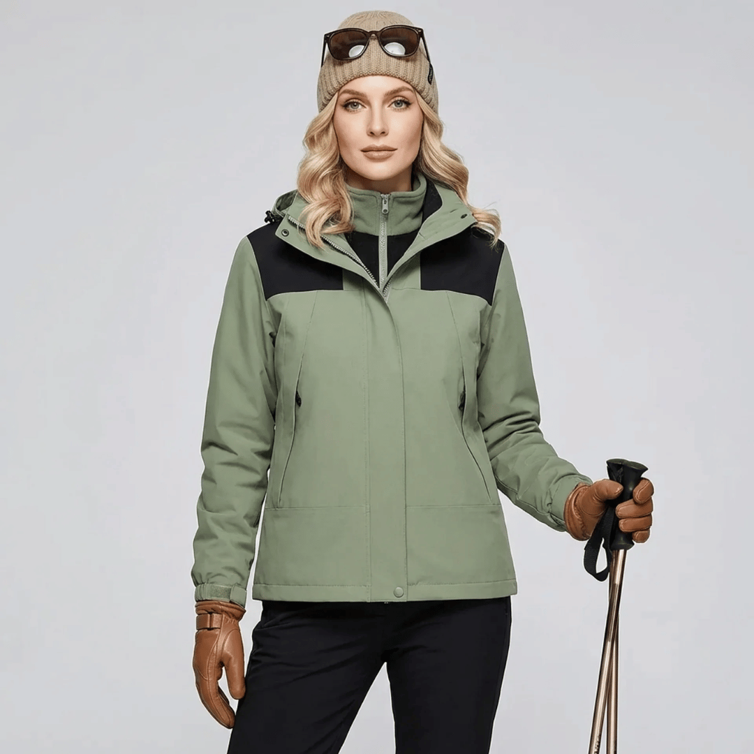 Jaqueta 3 em 1 Impermeável Feminina para Neve Forglows