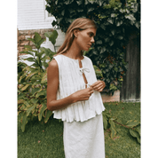 Blusa Feminina Regata Plissada com Amarração Maiorca Forglows