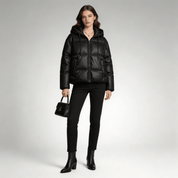 Jaqueta Feminina Puffer com Capuz Forglows