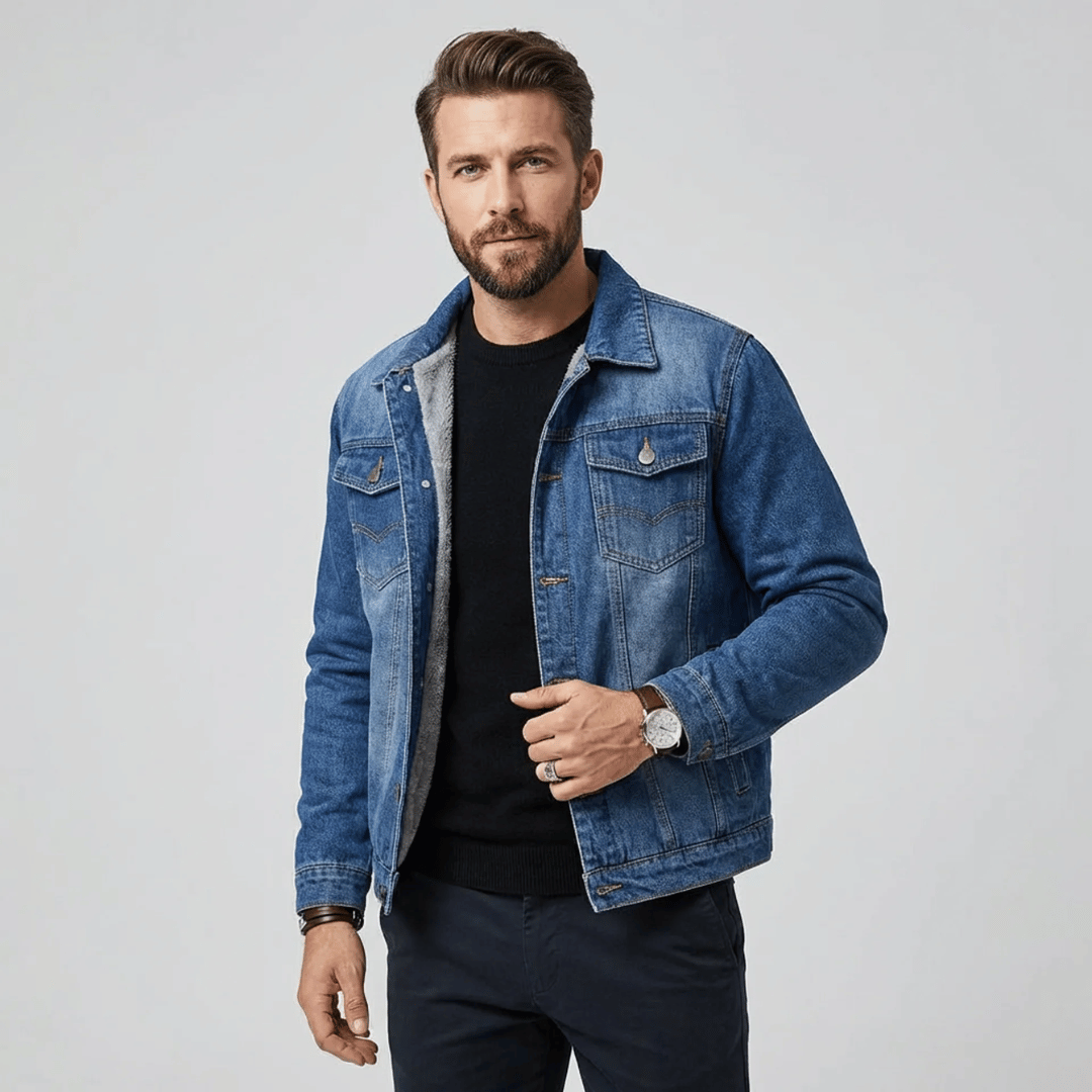 Jaqueta Jeans Masculina Peluciada Forglows