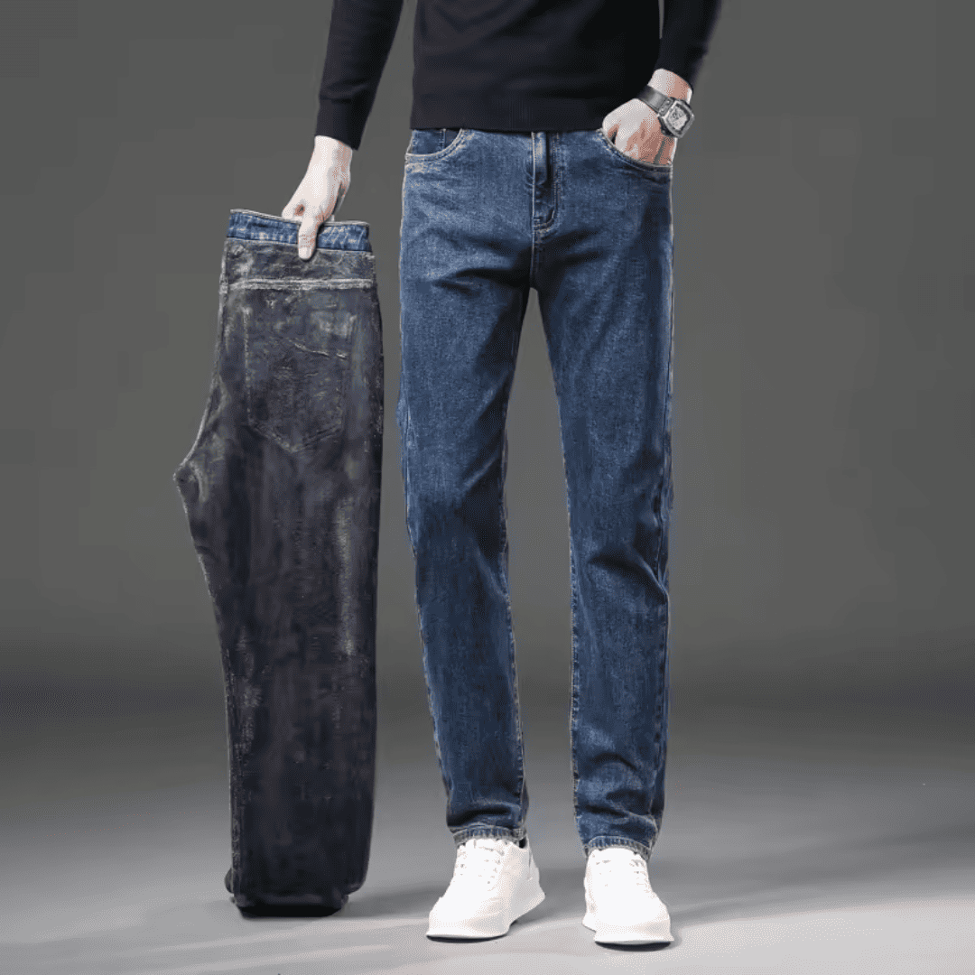 Calça Jeans Masculina Reta com Pelúcia Forglows