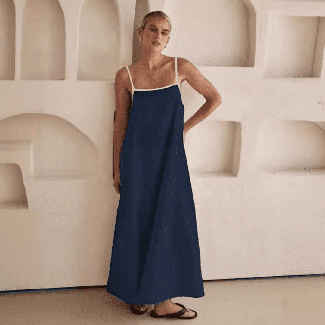Vestido Maxi Feminino em Linho Forglows