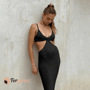 Vestido Feminino Longo Cavado Raquel Forglows