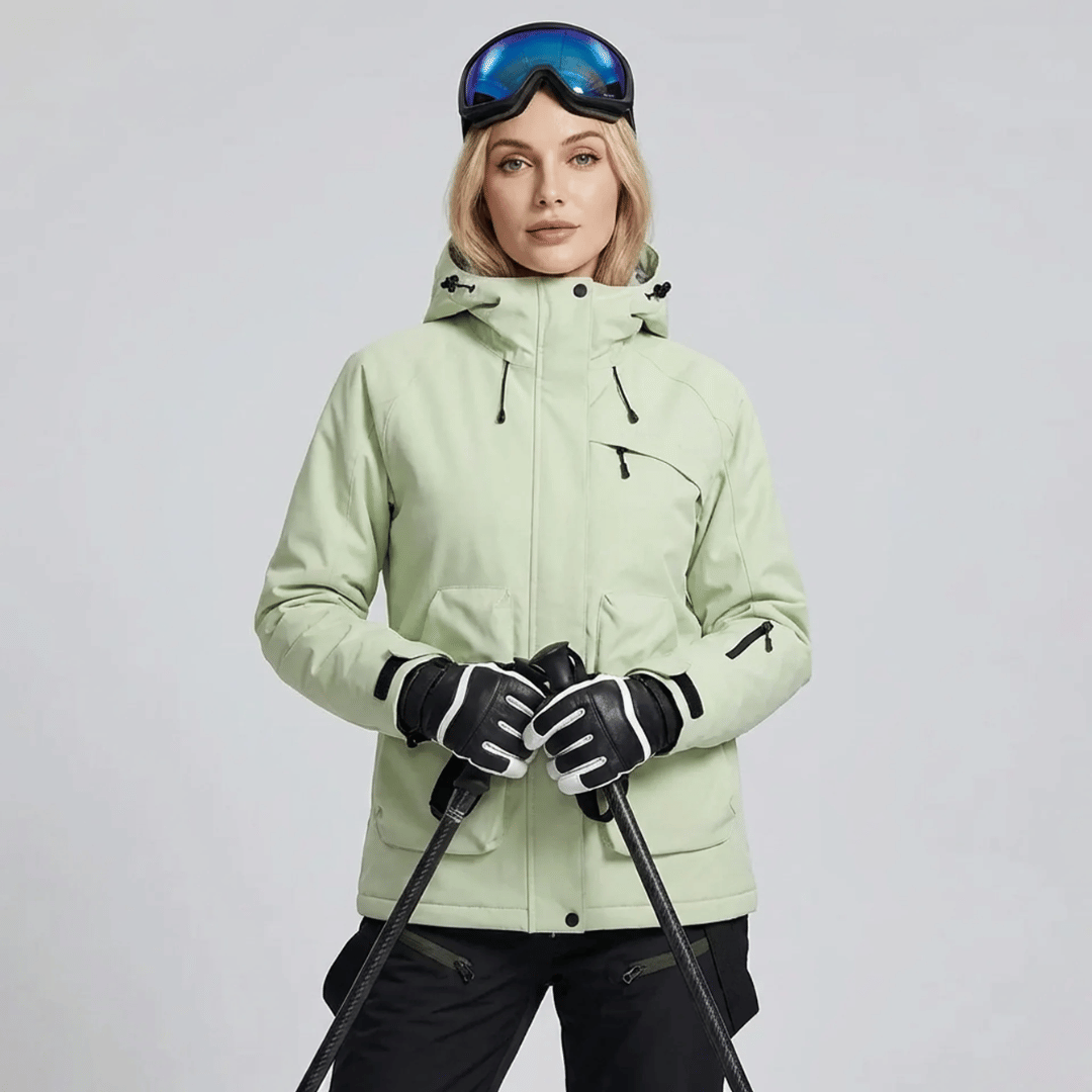 Conjunto de Casaco e Calça com Suspensório Feminino para Neve Forglows