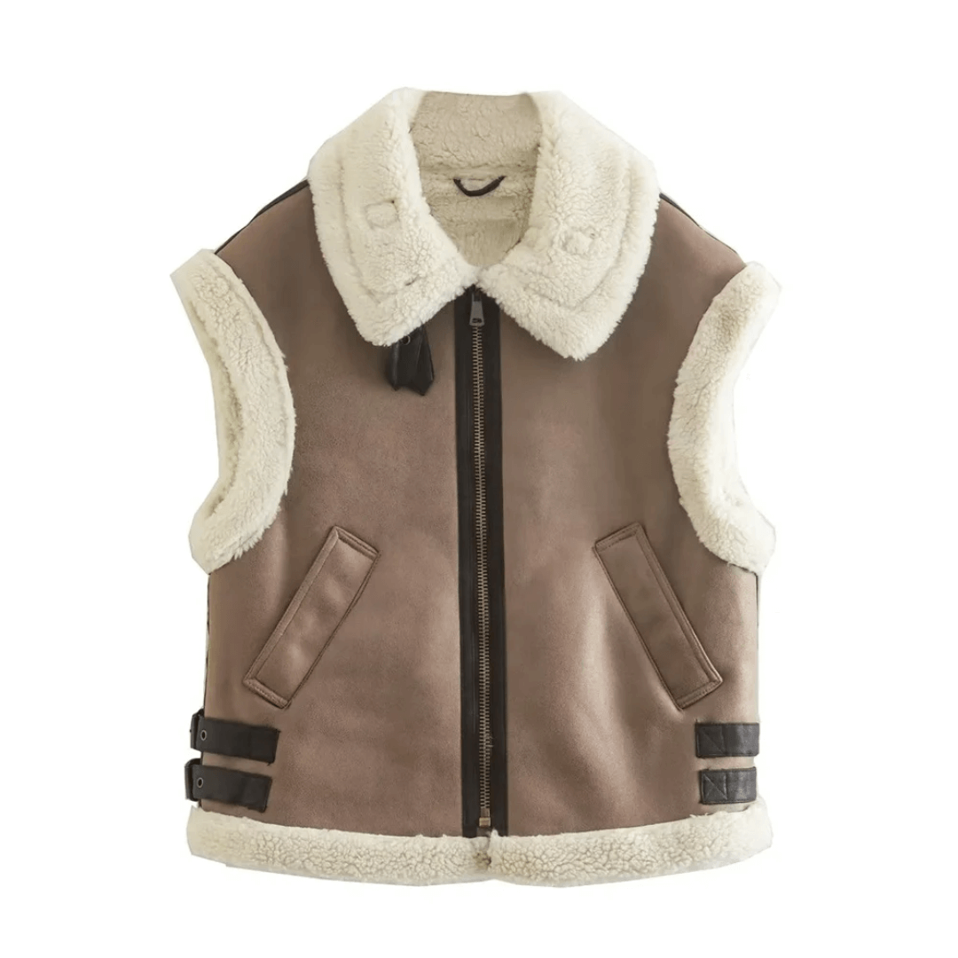 Maxi Colete Feminino com Pelo Forglows