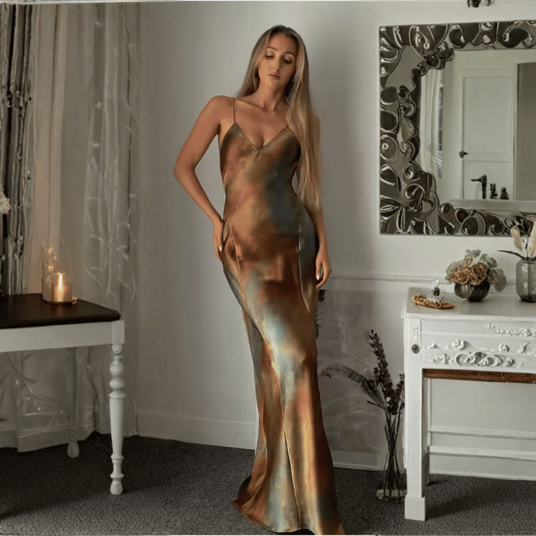 Vestido Feminino Longo em Seda Liane Forglows