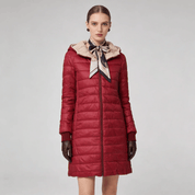 Jaqueta Feminina Puffer Longa com Pelúcia Forglows