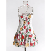 Vestido Feminino em Lastex com Babados Forglows