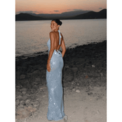 Vestido Feminino Longo com Lantejoulas Forglows