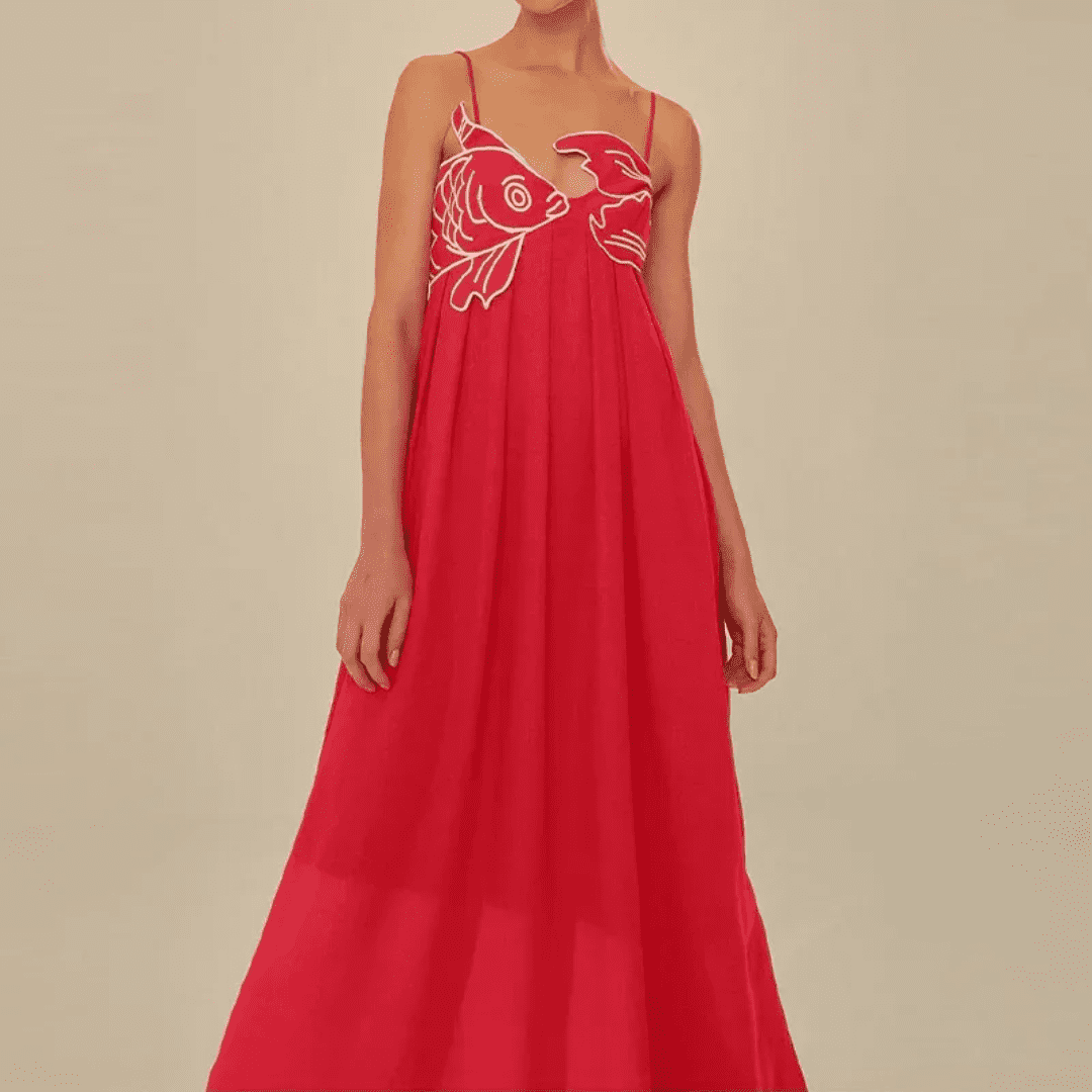 Vestido Feminino Longo de Linho Carpa Forglows