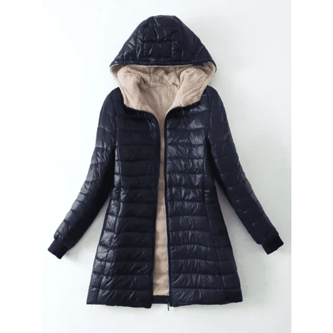 Jaqueta Feminina Puffer Longa com Pelúcia Forglows