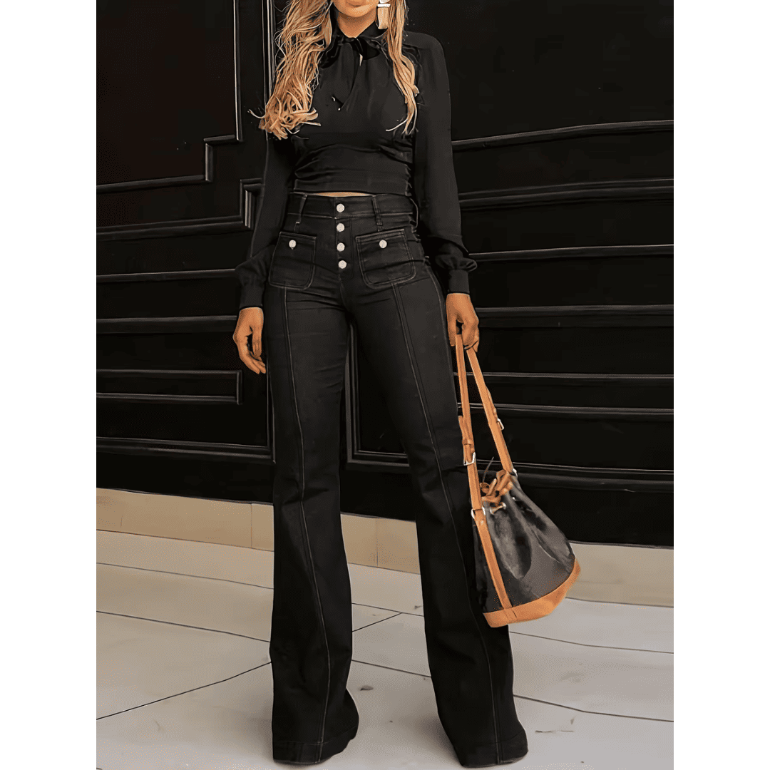 Calça Jeans Feminina Flare Forglows