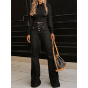 Calça Jeans Feminina Flare Forglows