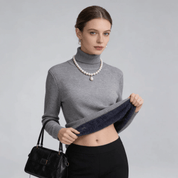 Suéter Feminino Gola Alta Peluciado Forglows
