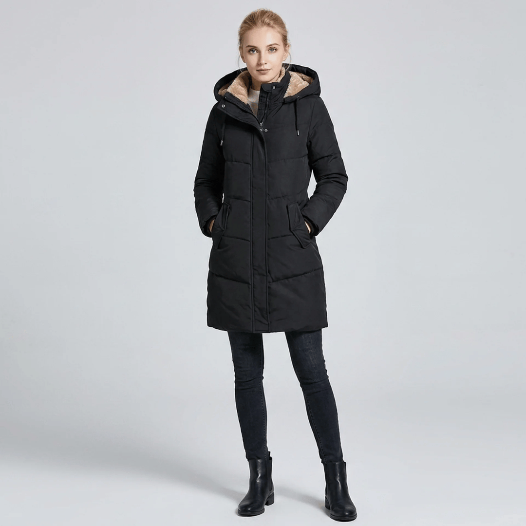 Parka Feminina Grossa com Pelúcia e Capuz Forglows