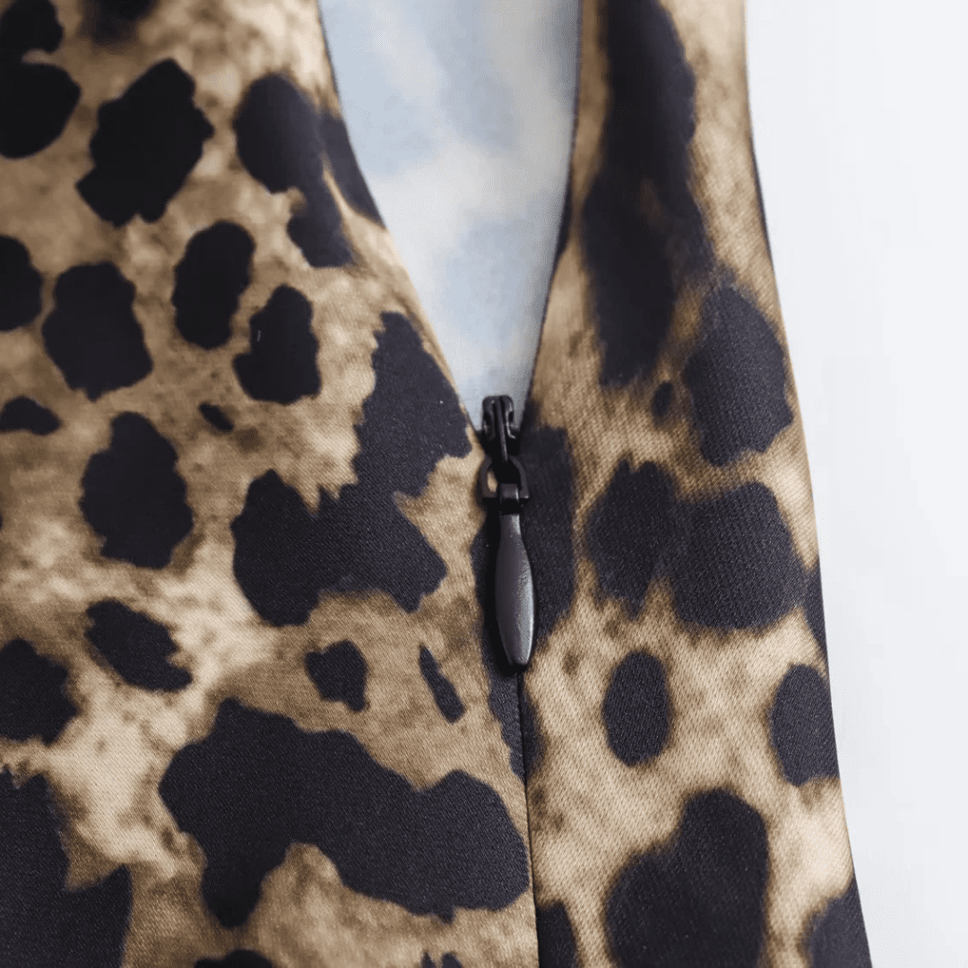 Saia Feminina Midi Leopard Forglows