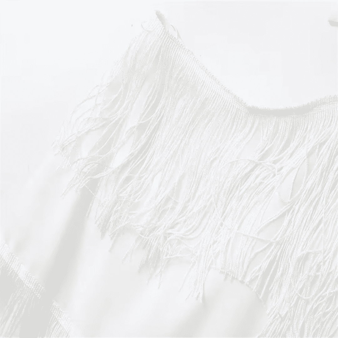 Vestido Feminino Longo com Franja e Fenda Forglows