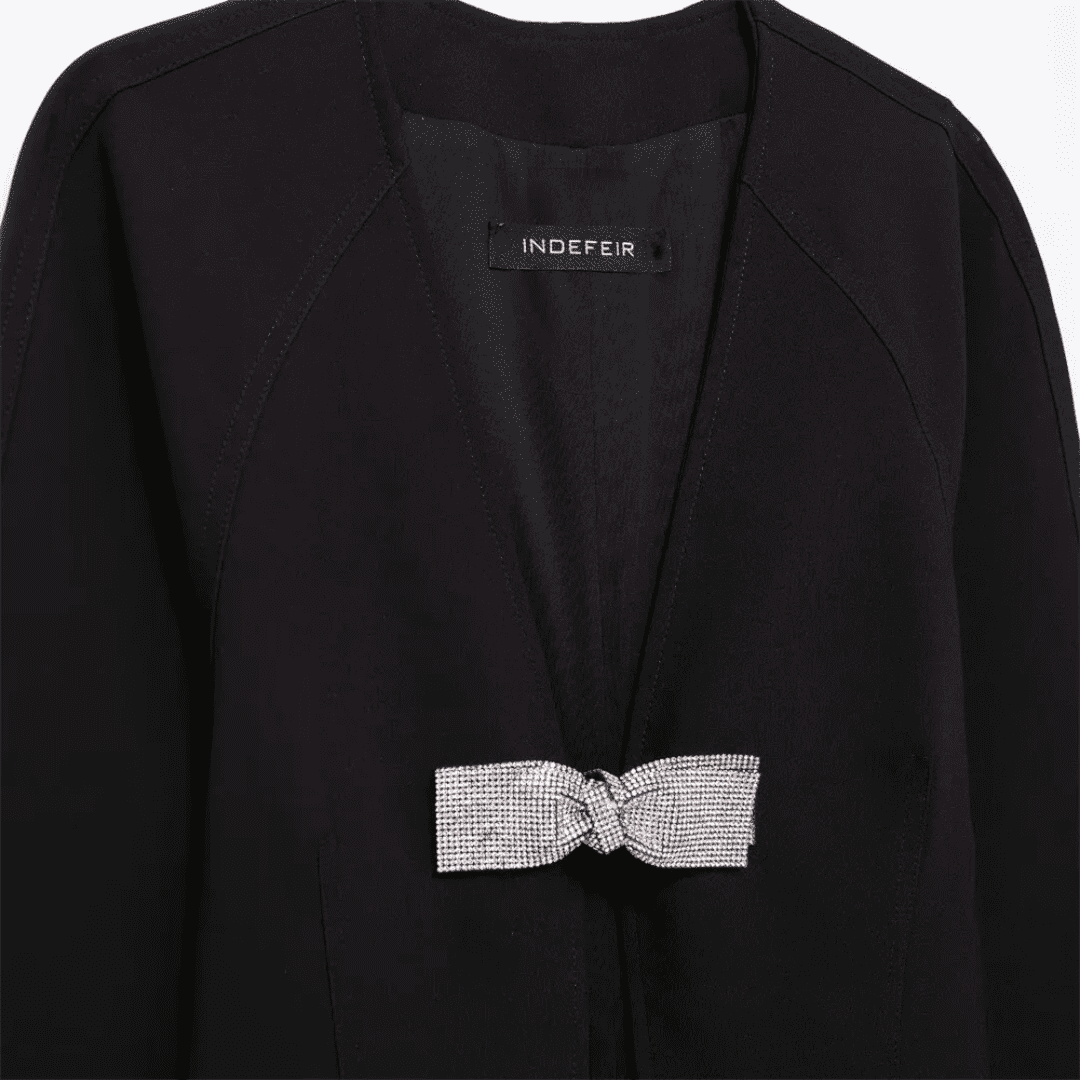 Blazer Feminino com Laço em Strass Cecília Forglows