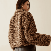 Jaqueta Feminina de Pelos Leopard Forglows