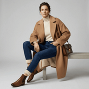Calça Jeans Feminina com Elastano Peluciada Forglows + Meia Térmica