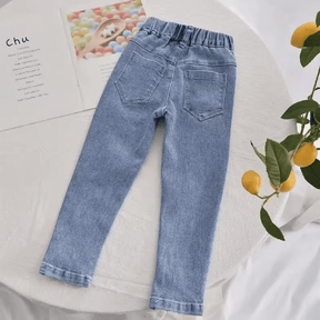 Calça Jeans Infantil Menina com Pérolas