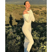Vestido Feminino Ombro a Ombro Tricot Penélope Forglows