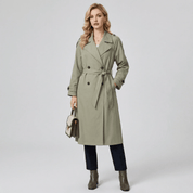 Trench Coat Feminino Alongado com Faixa para Amarração Forglows