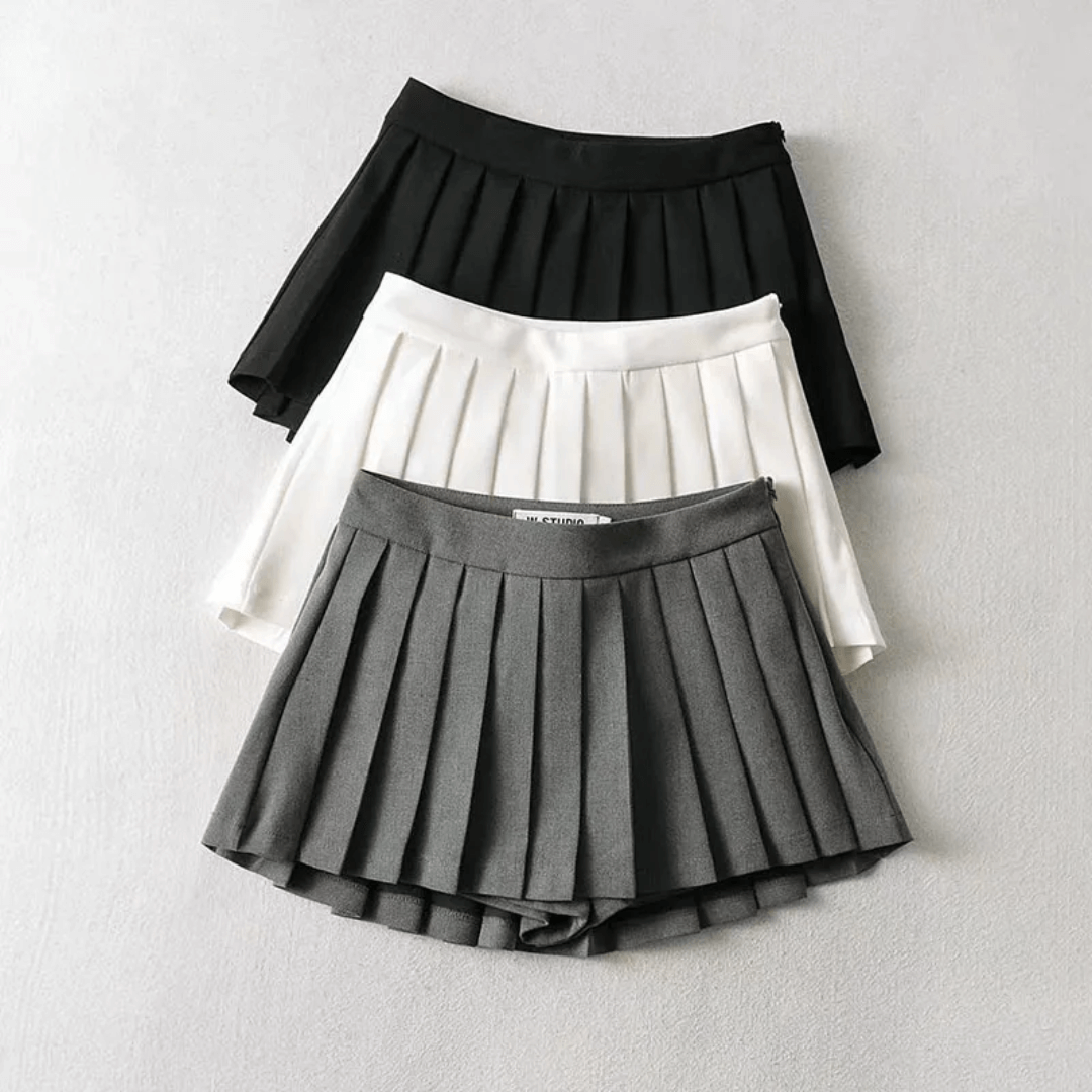 Short Saia Feminino Mini Plissada Forglows