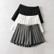 Short Saia Feminino Mini Plissada Forglows