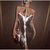 Vestido Feminino de Franja Cintilante Forglows