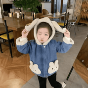 Jaqueta Jeans Infantil Forrada com Pelúcia Forglows